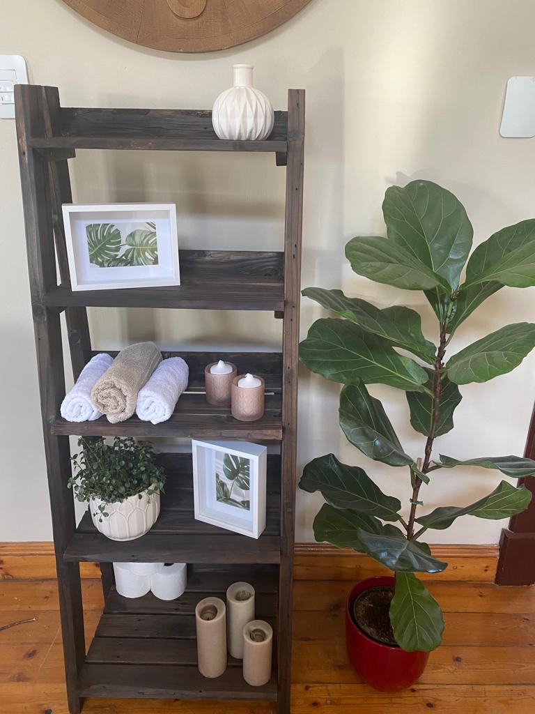 Rustic farmhouse sales ladder shelf